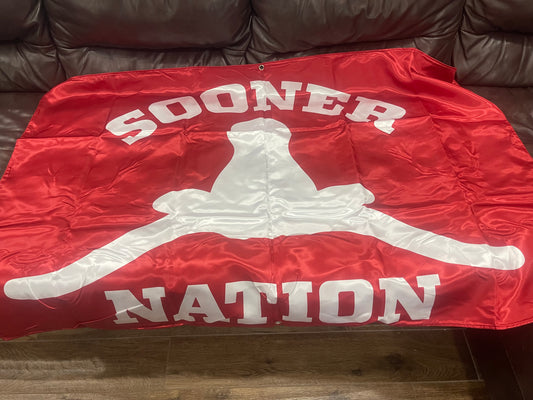Sooner Nation Horns down flag