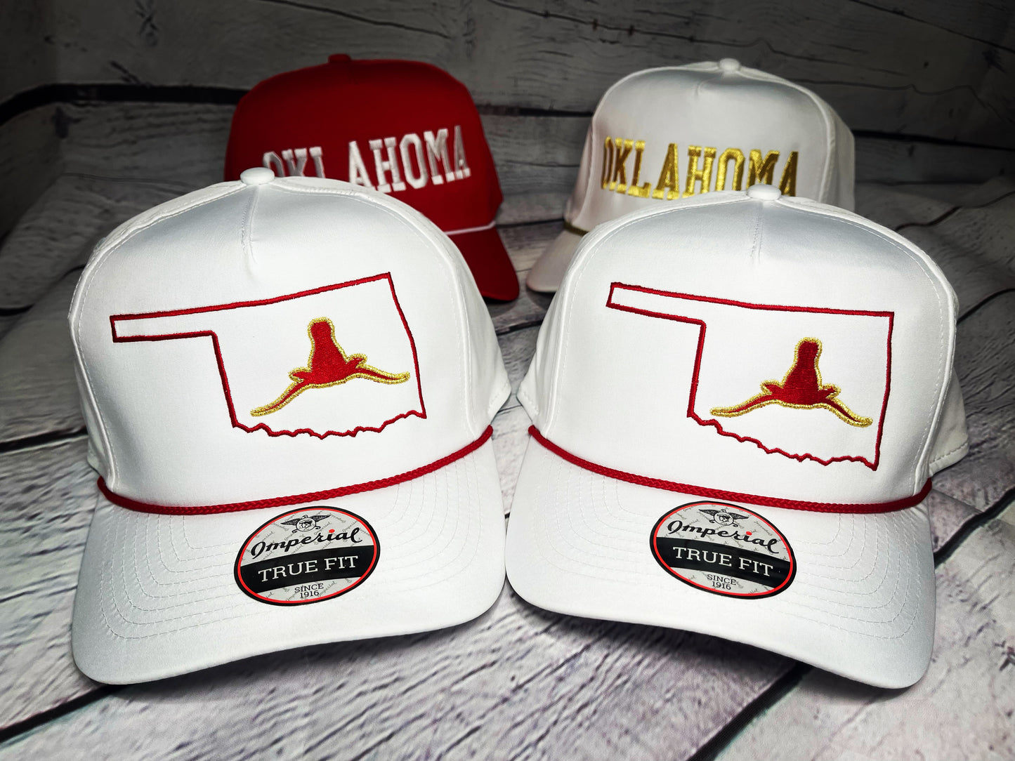 Beat Texas Horns Down Imperial gold series golf hat