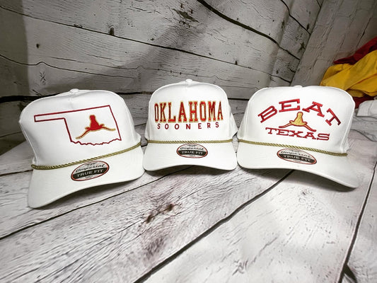 Beat Texas Horns Down Imperial gold series golf hat