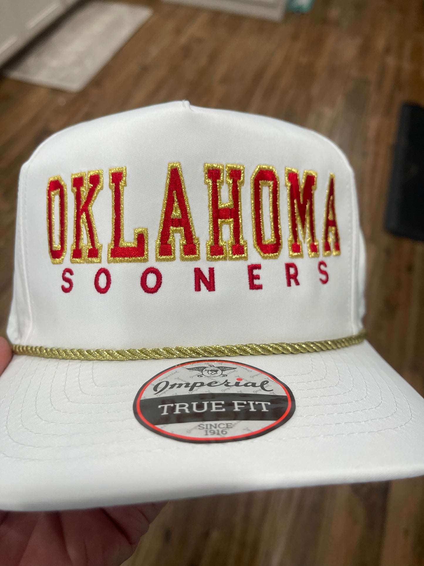Beat Texas Horns Down Imperial gold series golf hat