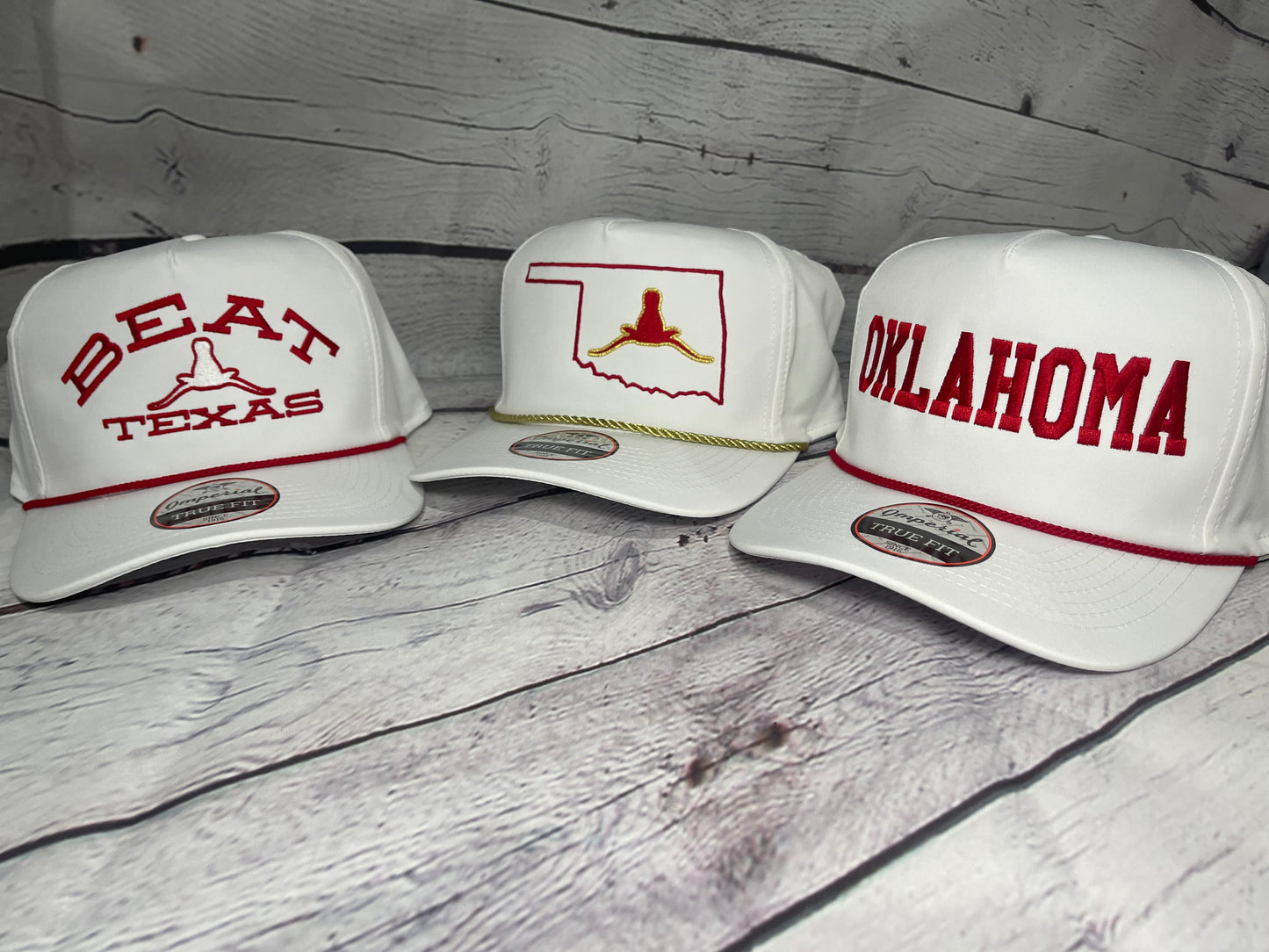 Beat Texas Horns Down Imperial gold series golf hat